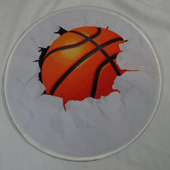 Round Basketball Mouse Pad - Picture 1 of 5